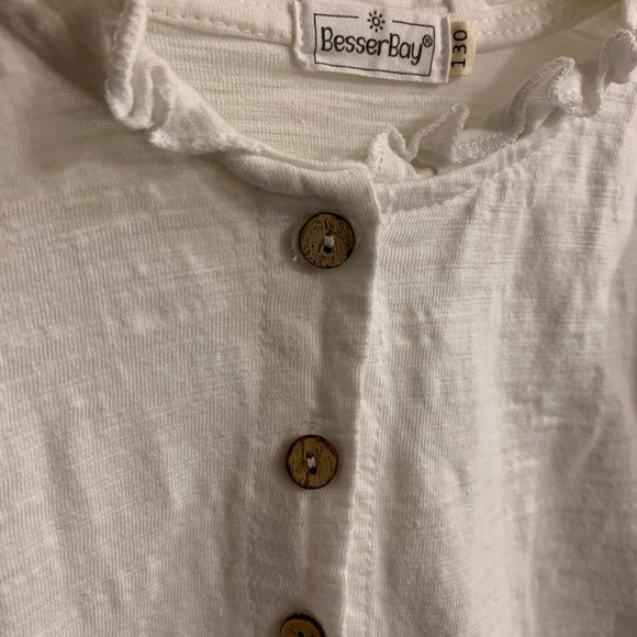 Girls white Long Sleeve Dress - Picture 3 of 3